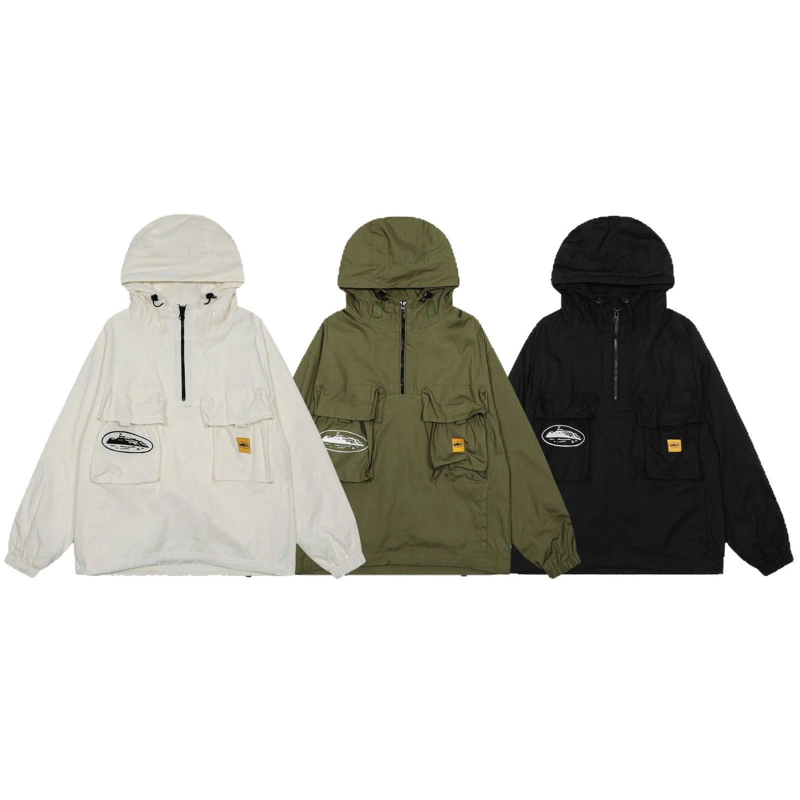 Design Utility Pocket Anorak Streetwear Jacket Multicolor