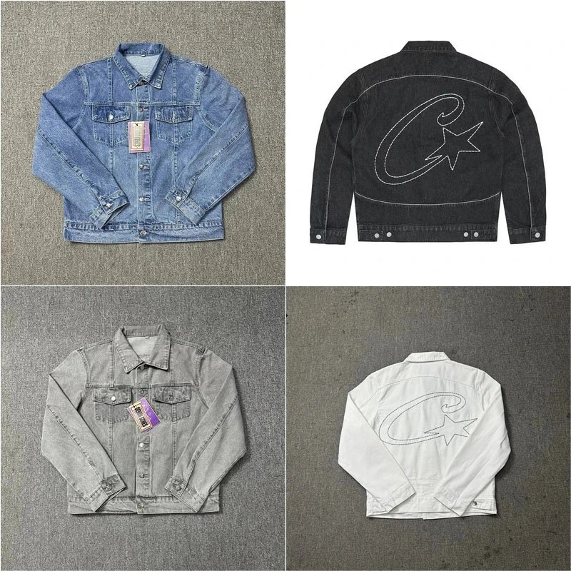 Corteiz CRTZ Star Stitch Denim Jacket Streetwear Outerwear Multicolor