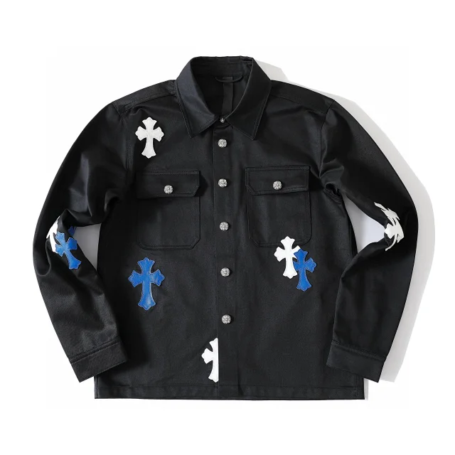 Chrome Hearts Cross Patch Streetwear Jacket Black
