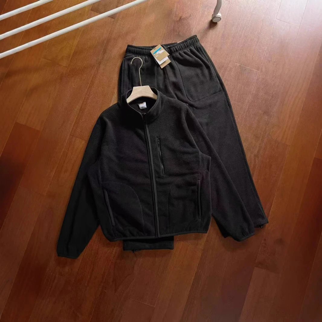 The North Face TNF Denali Fleece Cozy Tracksuit Set Black