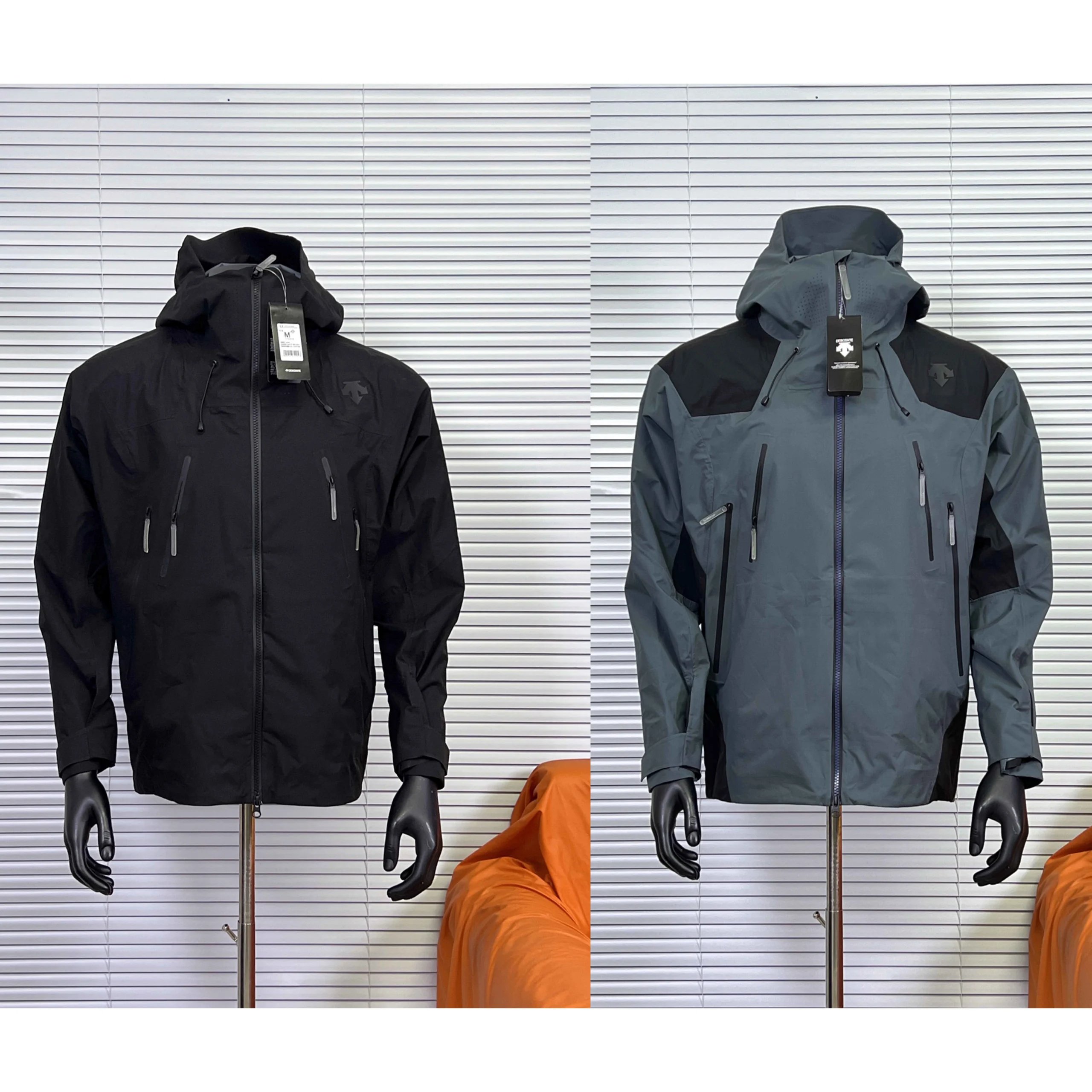 Descente Allterrain Mizusawa Waterproof Technical Jacket Black and Gray