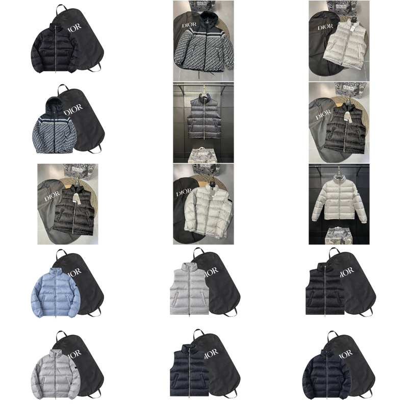 Dior Oblique Puffer Down Jacket Black