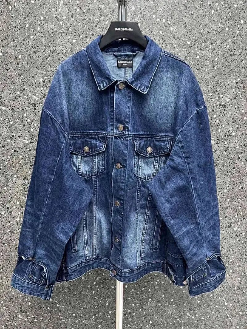 Balenciaga Oversized Denim Jacket Blue