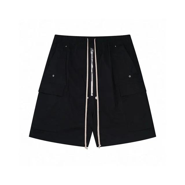 Rick Owens Cargo Pods Drawstring Cargo Shorts Black