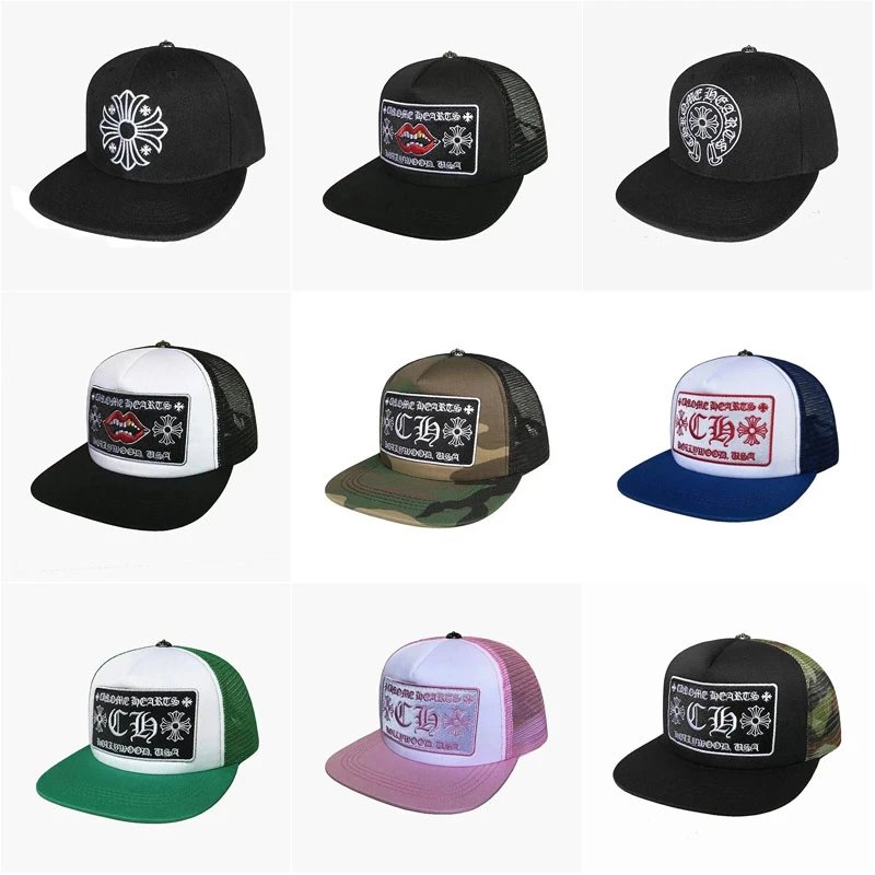 Chrome Hearts Trucker Hat Mesh Streetwear Baseball Cap Multicolor
