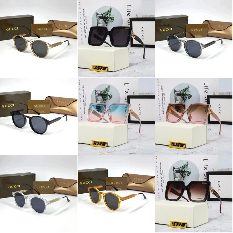 Gucci 8932 Oversized Fashion Sunglasses Multicolor