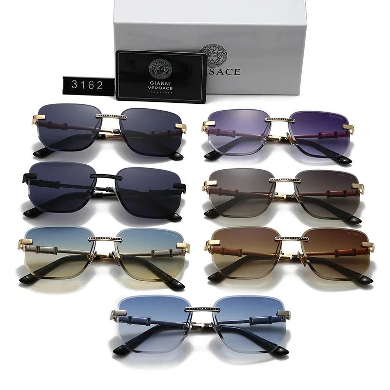 Versace 3162 Rimless Luxury Sunglasses Multicolor