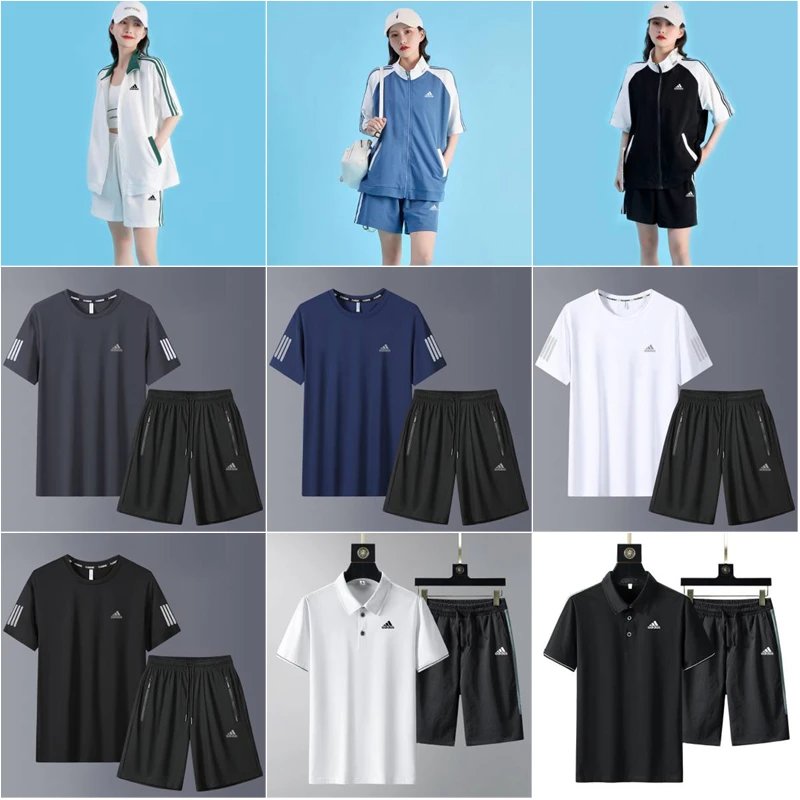 Adidas Sportswear Matching Set Casual Shorts Set Multicolor