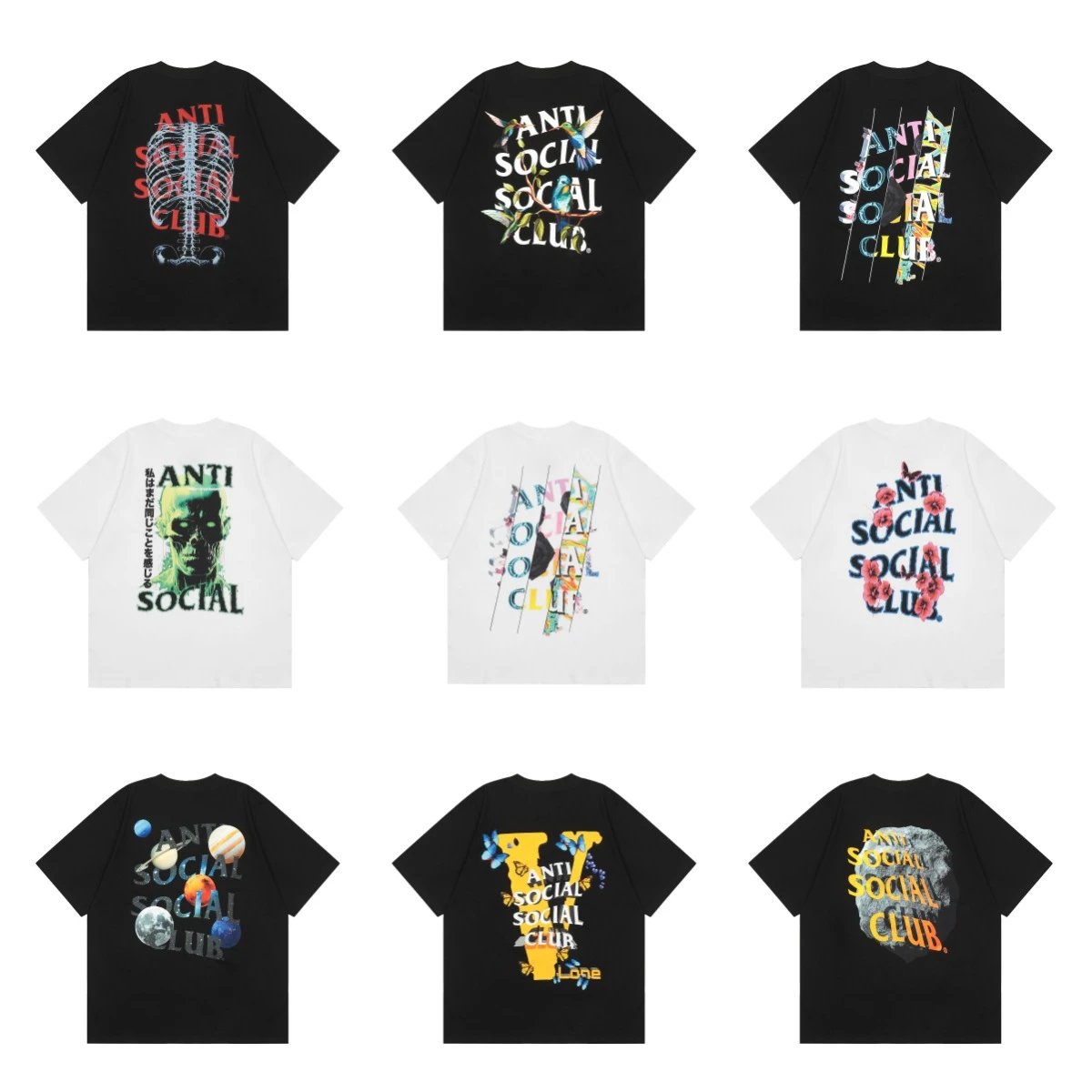 Anti Social Social Club ASSC Graphic Print Oversized Tee Multicolor