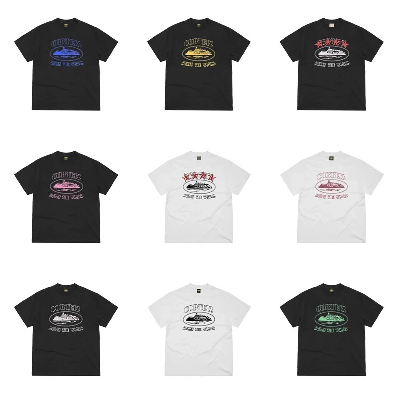 Corteiz Rules The World Graphic Streetwear T-Shirt Multicolor