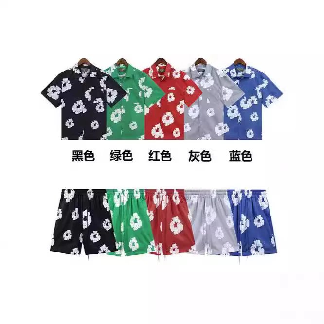 Design Floral Print Casual Matching Set Multicolor