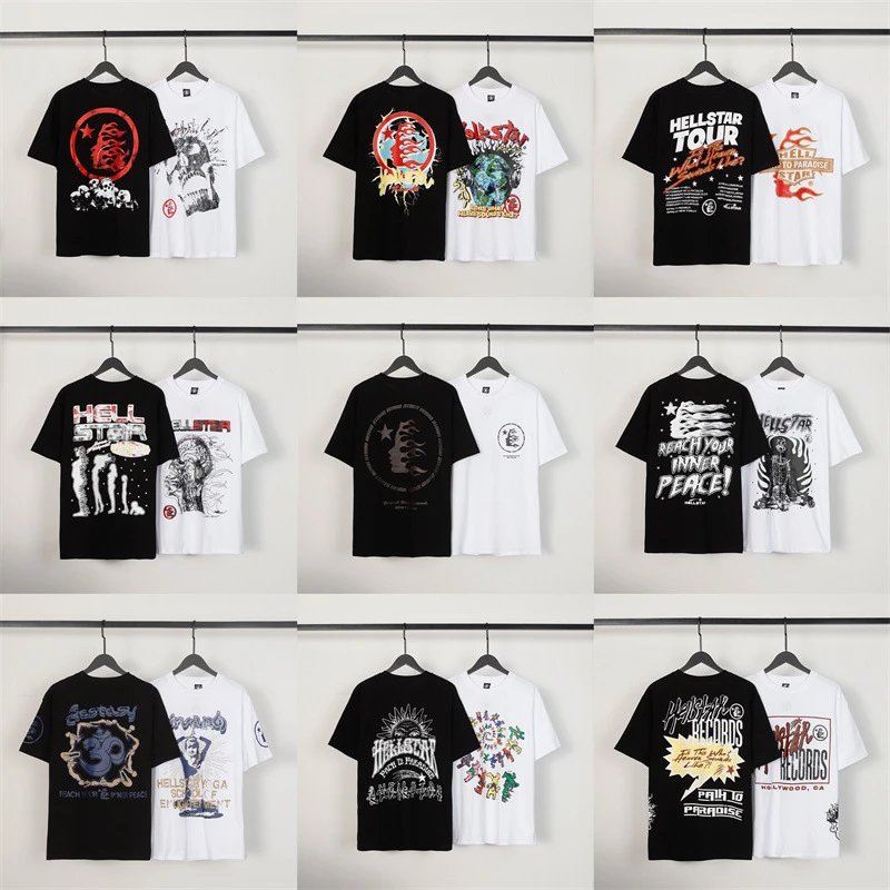 Hellstar Graphic Print Streetwear T-Shirt Multicolor