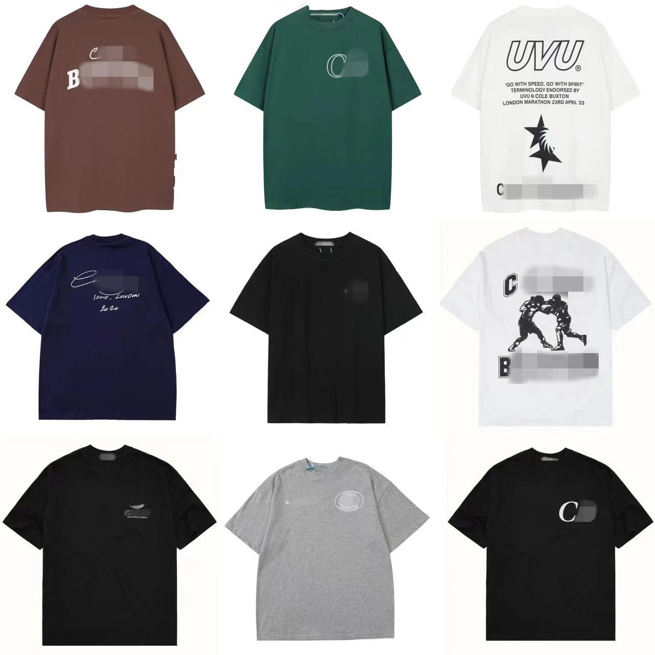 Cole Buxton CB Graphic Print Oversized Tee Multicolor