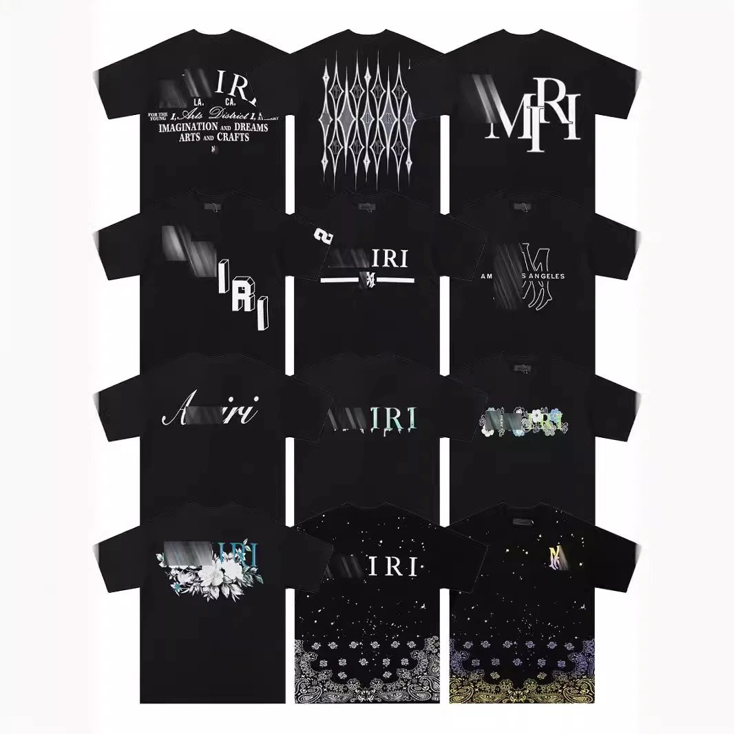 Amiri Graphic Print Oversized Tee Black