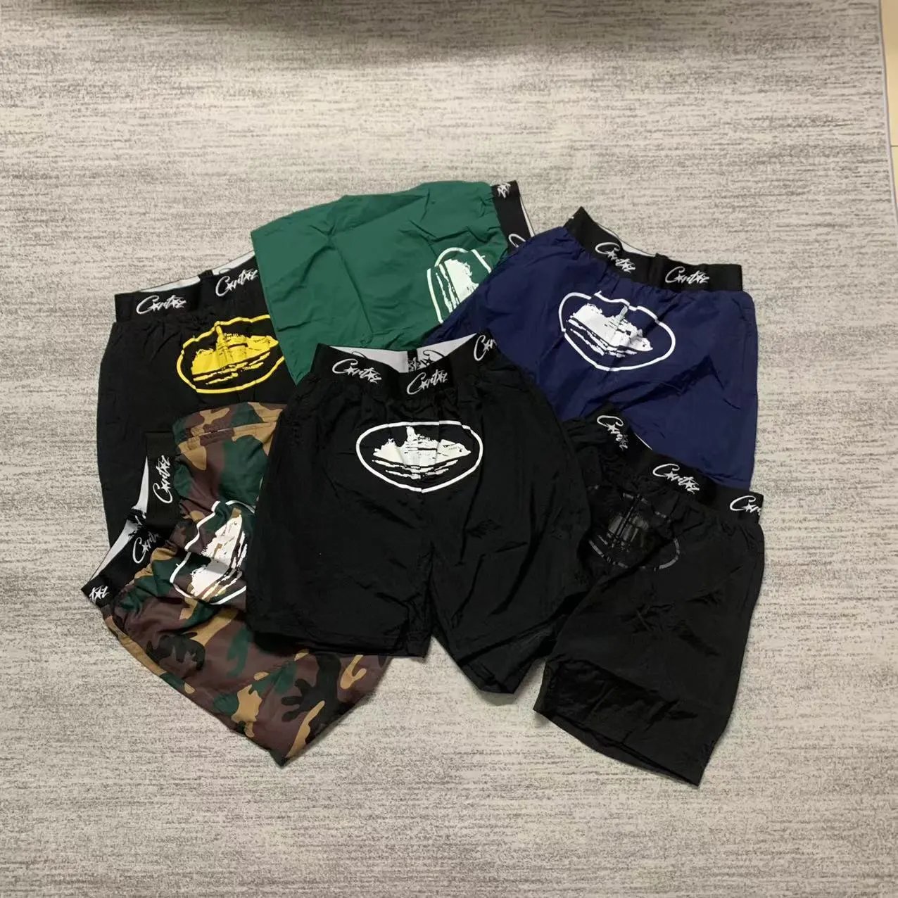 Corteiz Alcatraz Streetwear Nylon Shorts Multicolor
