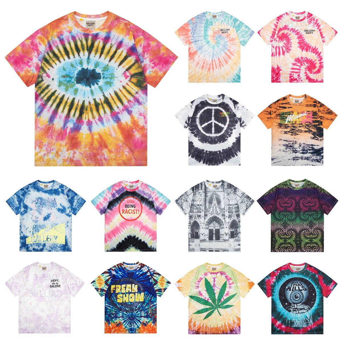 Gallery Dept. Tie-Dye Graphic Oversized Tee Multicolor