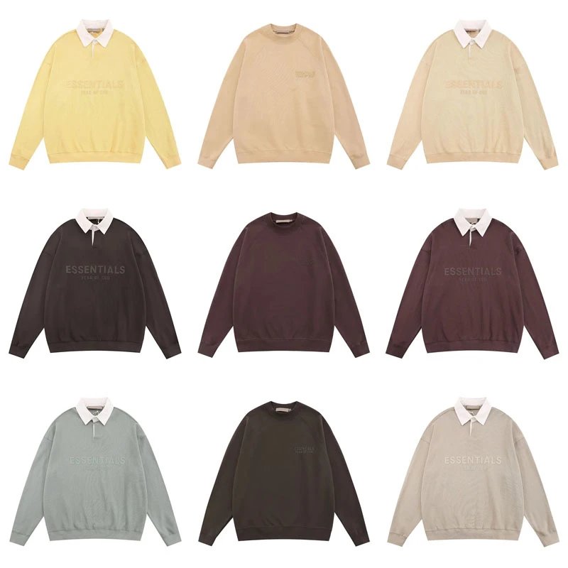Fear of God FOG Essentials Rugby Oversized Sweatshirt Multicolor