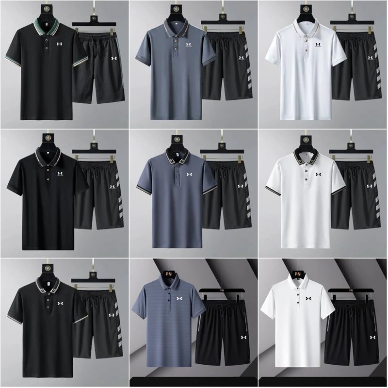 Under Armour UA Polo Shirt and Shorts Matching Set Casual Summer