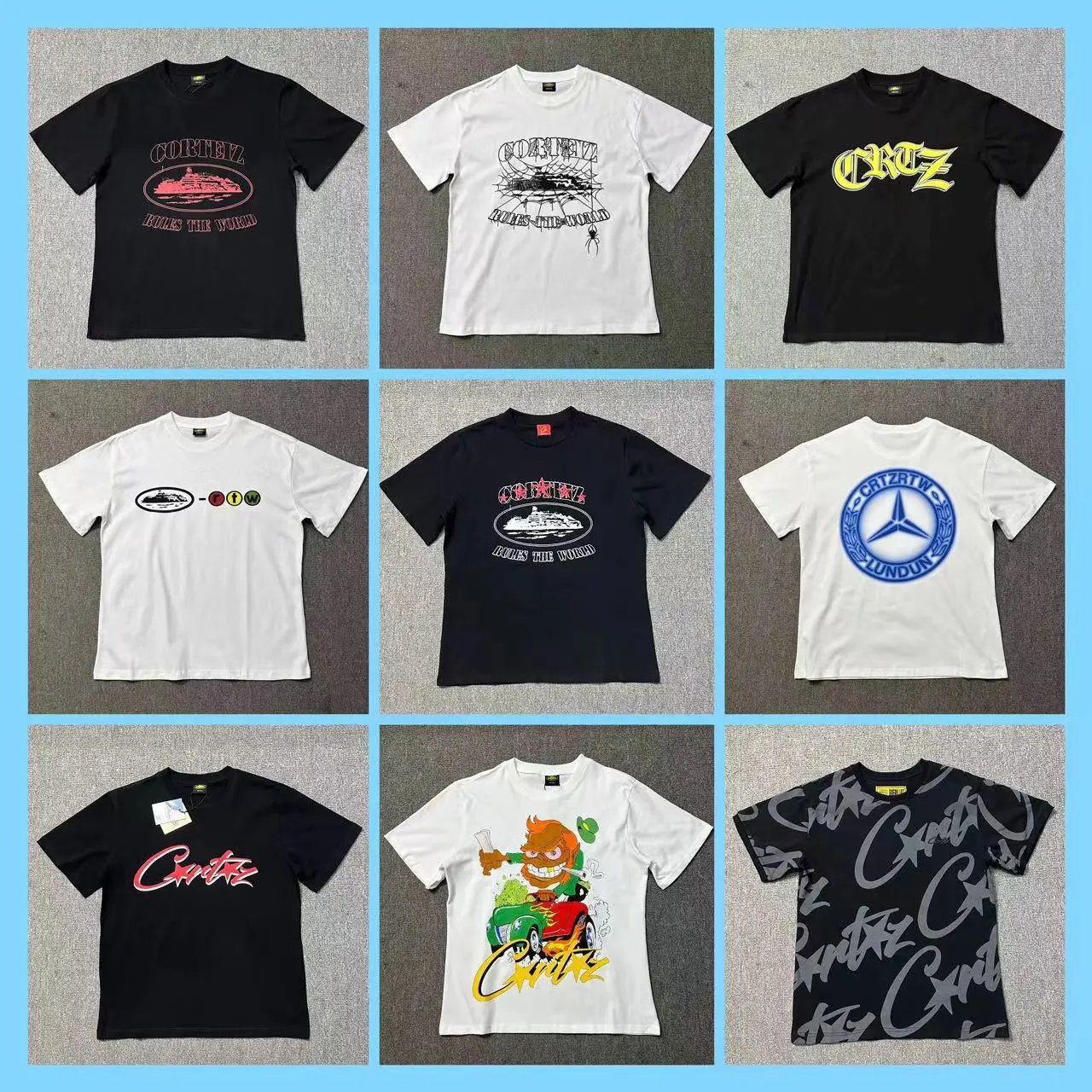 Corteiz Graphic Print Streetwear T-Shirt Multicolor