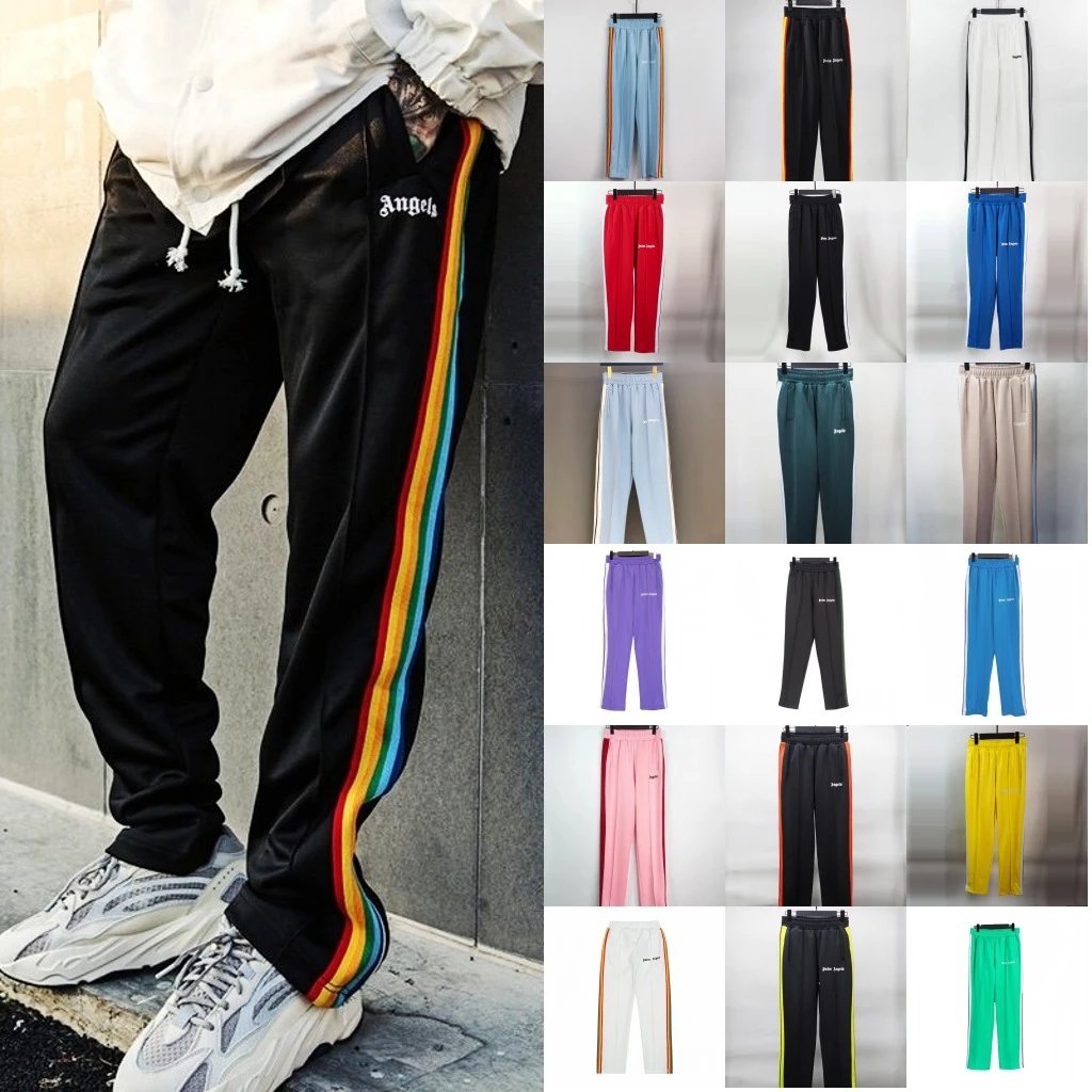 Palm Angels Classic Track Pants Striped Streetwear Joggers Black