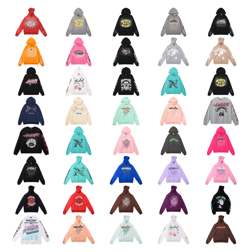 Hellstar Graphic Print Streetwear Hoodie Multicolor