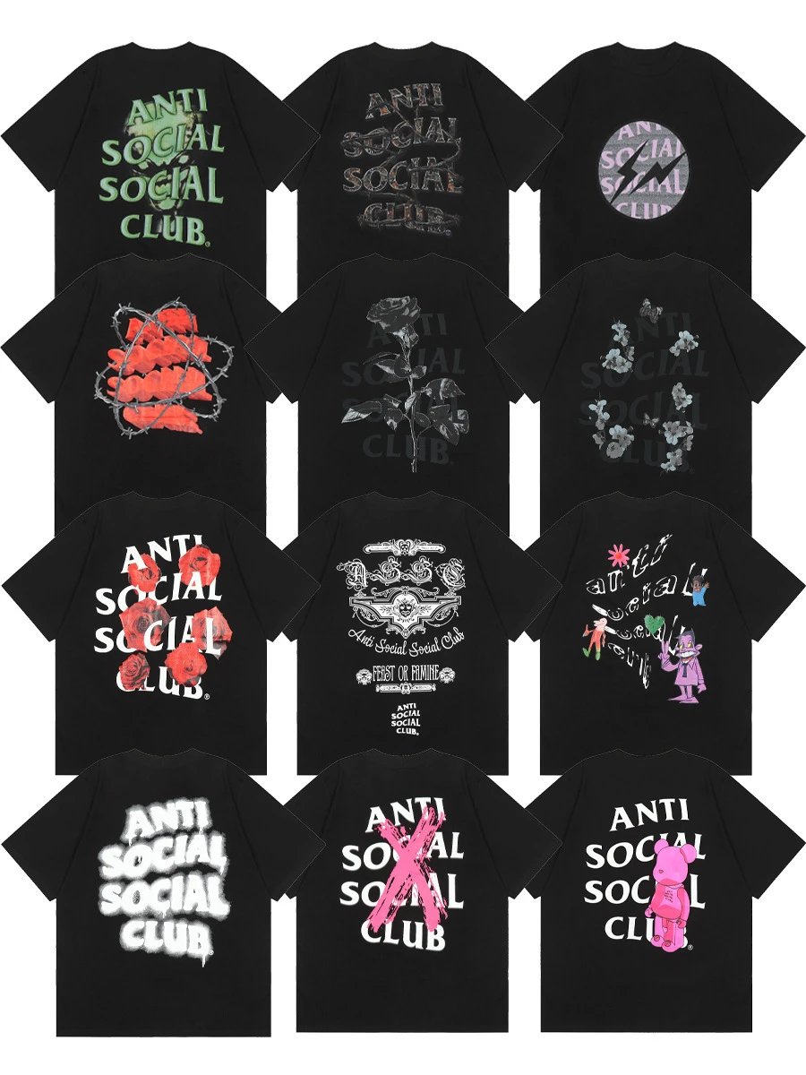 Anti Social Social Club ASSC Graphic Print Streetwear T-Shirt Black