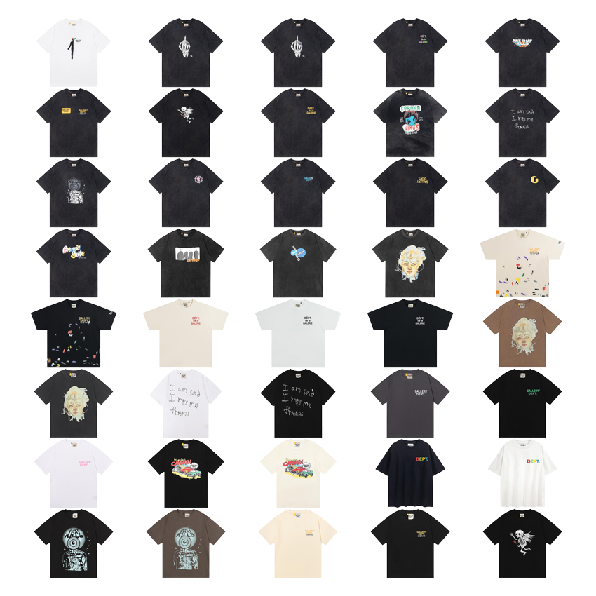 Gallery Dept. Graphic Streetwear T-Shirt Collection Multicolor