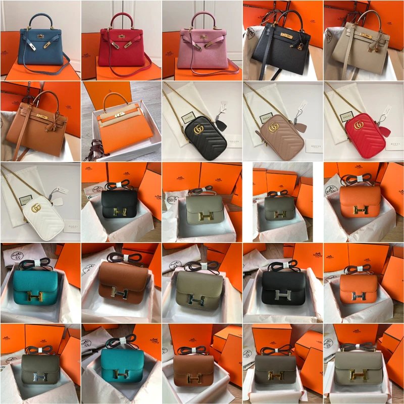 Hermes Kelly and Constance Luxury Handbag Collection Multicolor