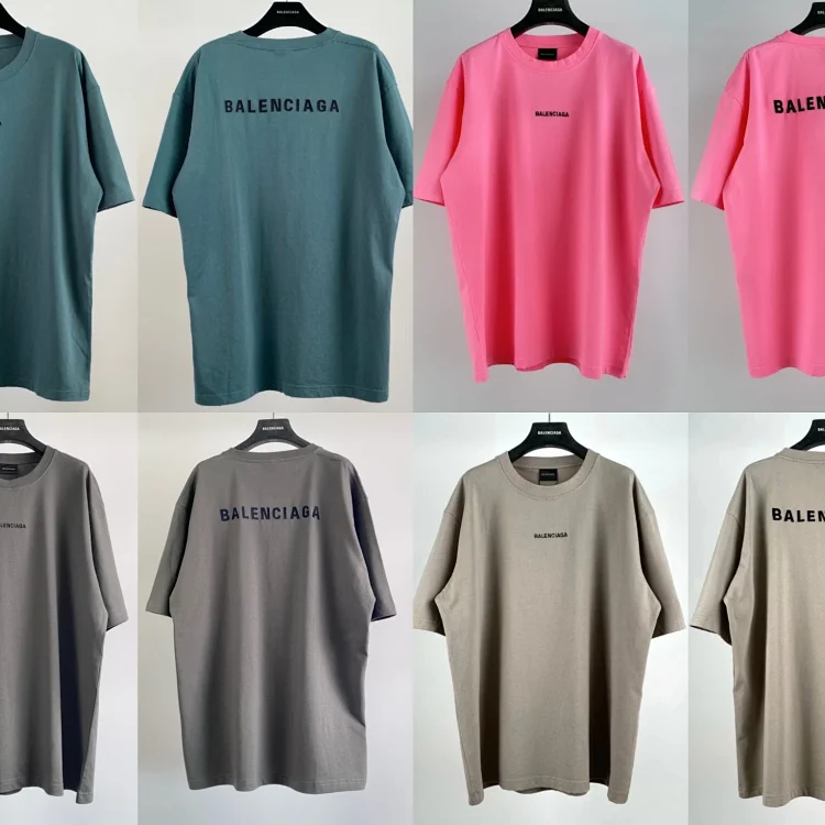 Balenciaga Back Print Oversized T-Shirt Multicolor