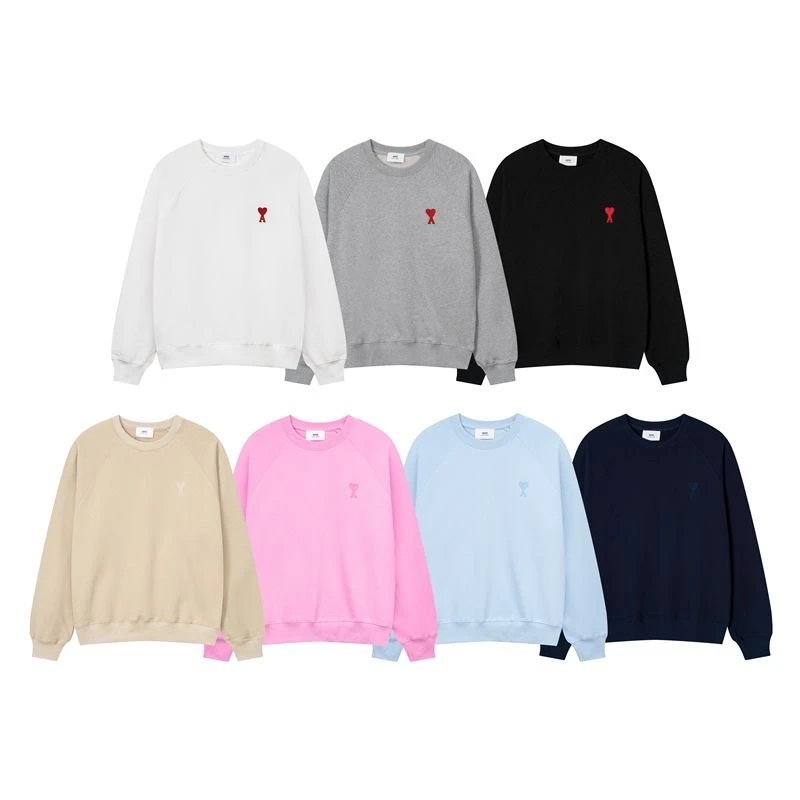 Ami Paris Ami Ami de Coeur Classic Crewneck Sweatshirt Multicolor