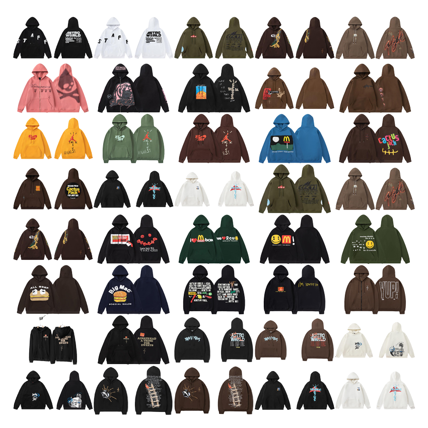 Travis Scott Cactus Jack Graphic Streetwear Hoodie Collection Multicolor