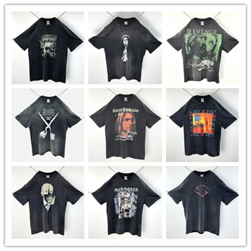 Design Vintage Graphic Oversized Tee Black