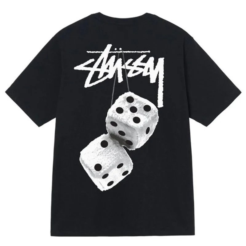 Stussy Dice Graphic Streetwear T-Shirt Black