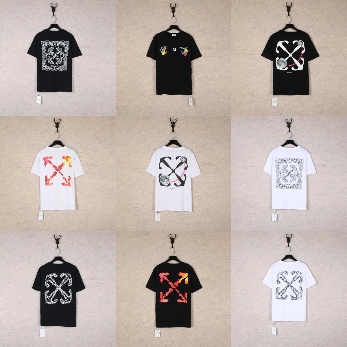 Off-White OW Graphic Print Oversized T-Shirt Multicolor