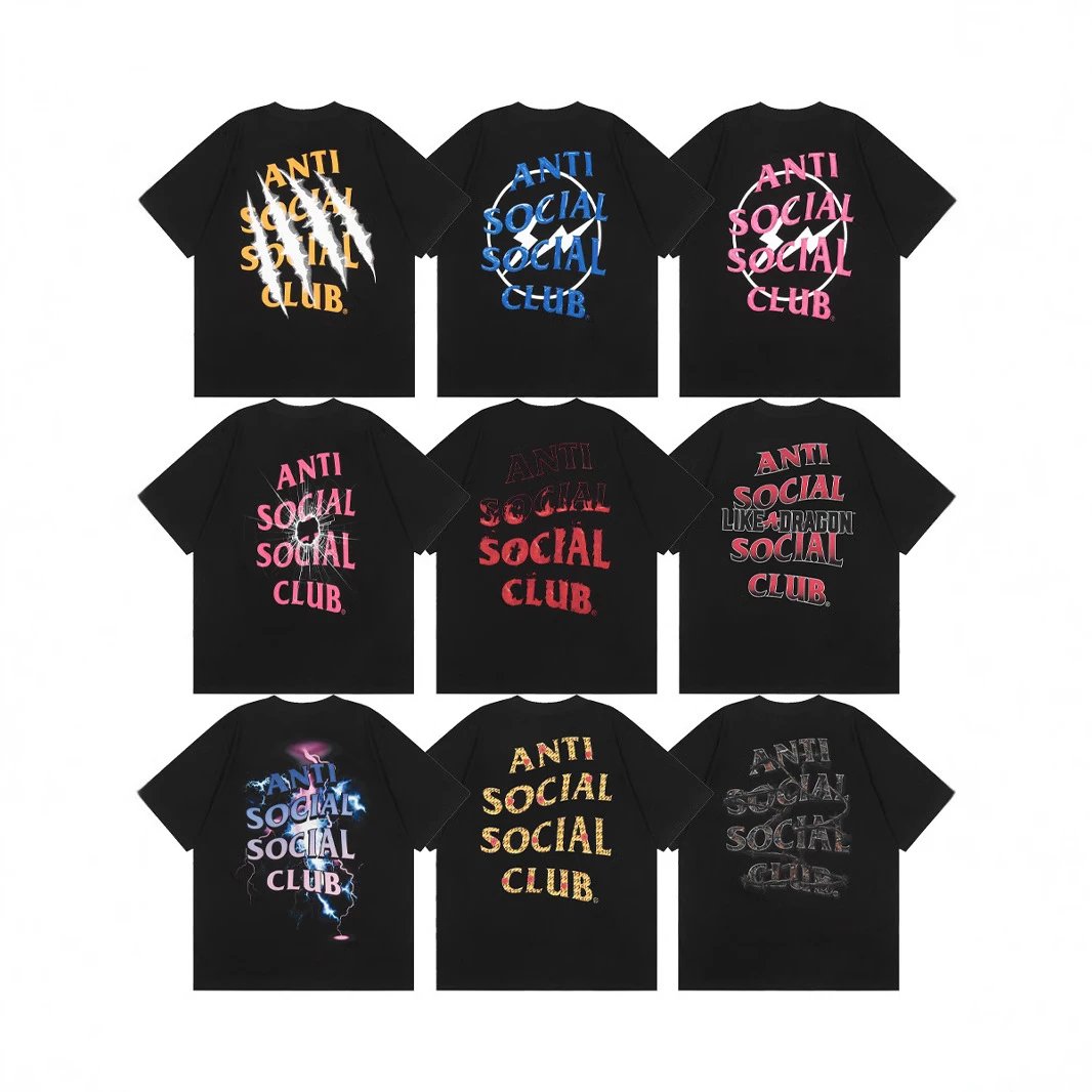 Anti Social Social Club ASSC Graphic Print Streetwear T-Shirt Black