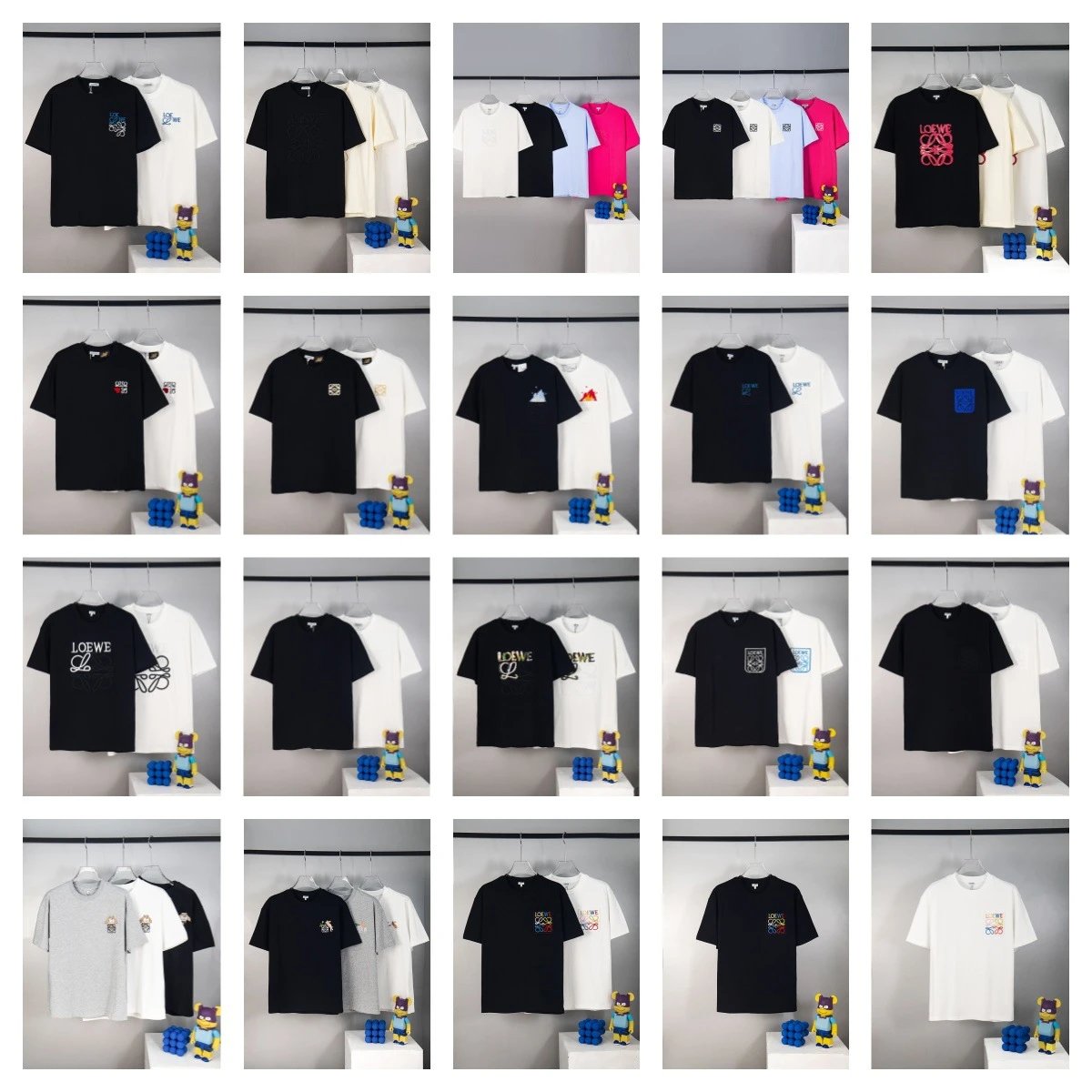 Loewe Anagram Graphic Streetwear T-Shirt Multicolor