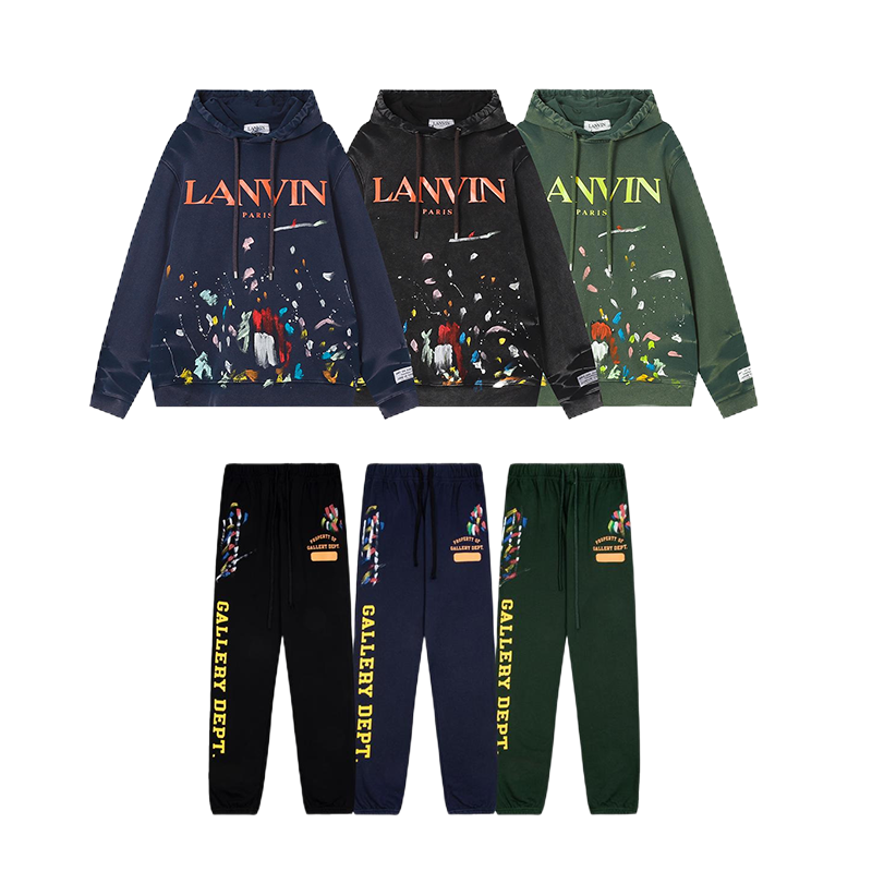 Lanvin Paint Splatter Oversized Tracksuit Set Multicolor