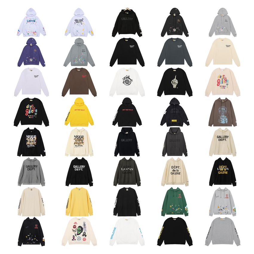 Gallery Dept. Graphic Print Streetwear Hoodie and Sweatshirt Collection Multicolor
