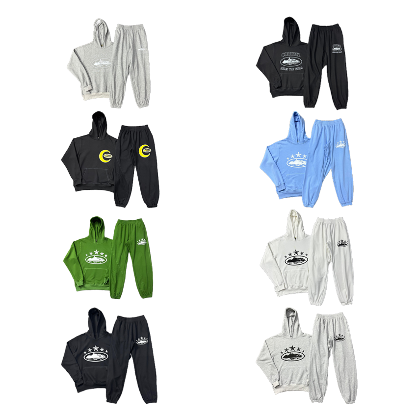 Corteiz Rules The World Streetwear Tracksuit Set Multicolor