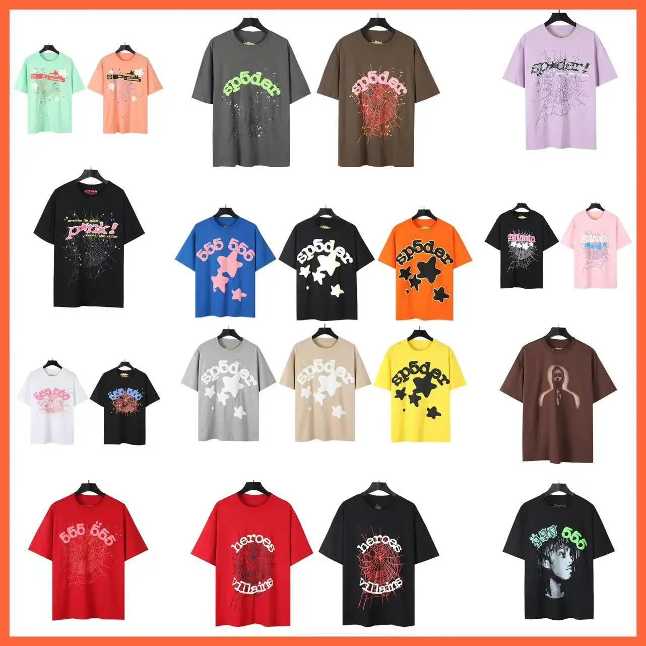 Sp5der Sp5der Graphic Print Oversized Tee Multicolor