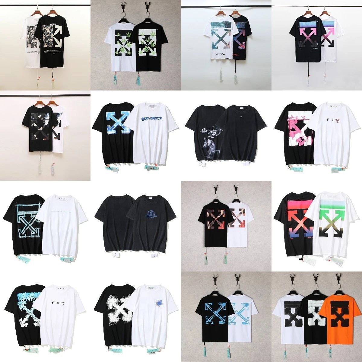 Off-White Arrows Graphic Streetwear T-Shirt Multicolor