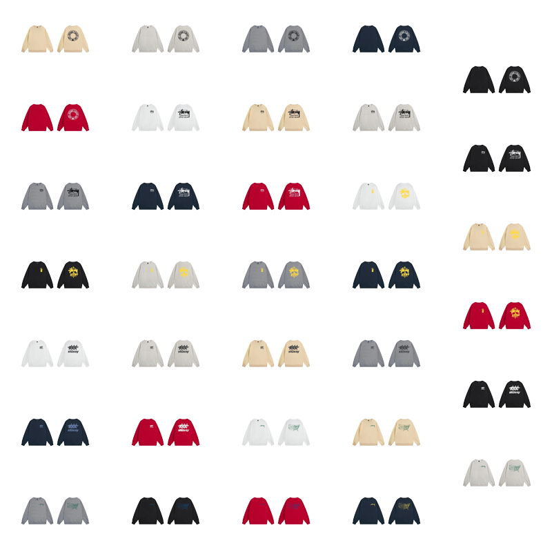 Stussy Graphic Print Crewneck Sweatshirt Multicolor