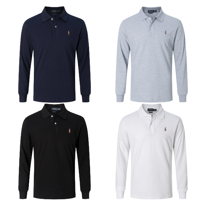 Polo Ralph Lauren PRL Long Sleeve Classic Cotton Polo Shirt Multicolor