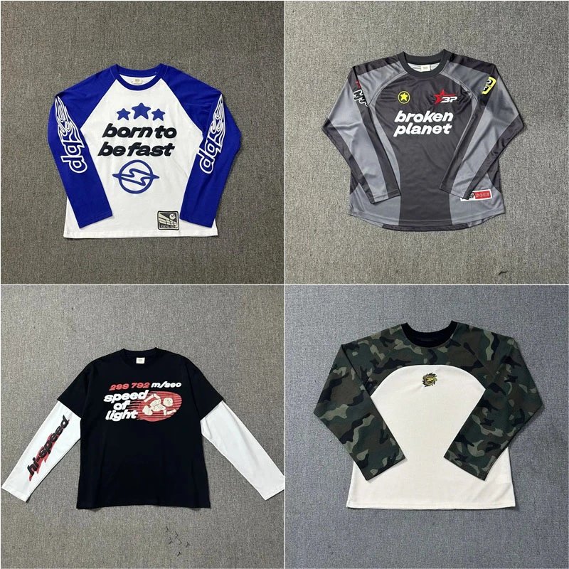 Broken Planet BP Graphic Long Sleeve Jersey Streetwear Multicolor