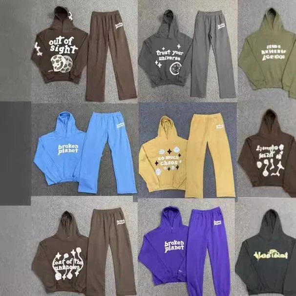 Broken Planet BPM Graphic Print Streetwear Tracksuit Set Multicolor