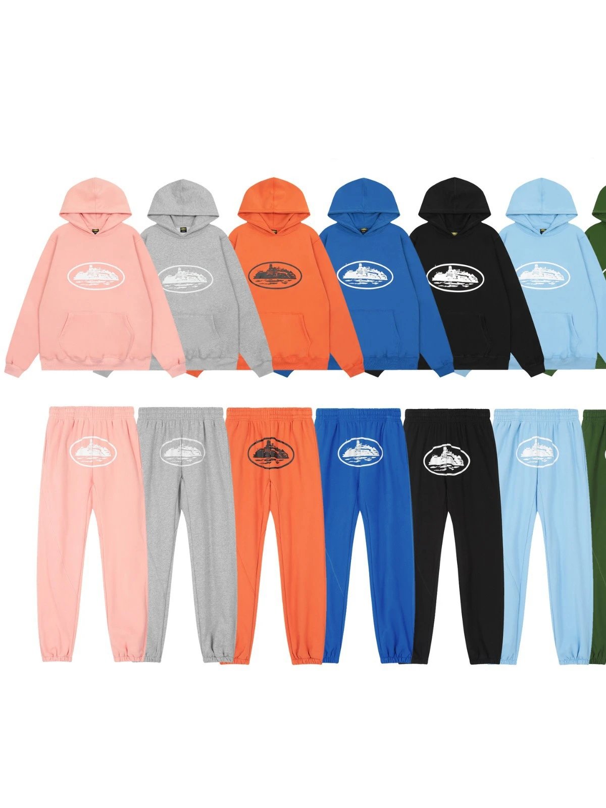 Corteiz Island Graphic Streetwear Tracksuit Set Multicolor