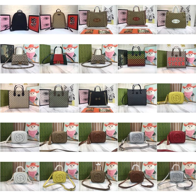 Gucci GG Supreme Collection Luxury Handbag and Crossbody Bag Assortment Multicolor