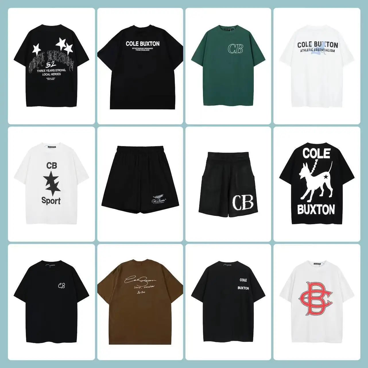 Cole Buxton Graphic Oversized T-Shirt Collection Multicolor