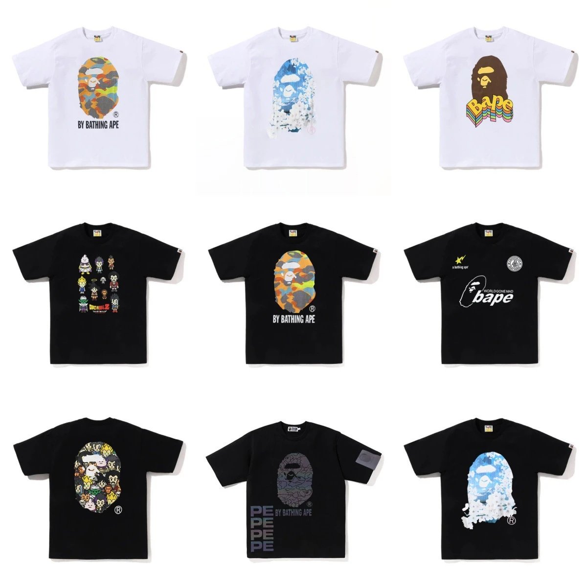 A Bathing Ape BAPE Graphic Print Graphic Tee Multicolor