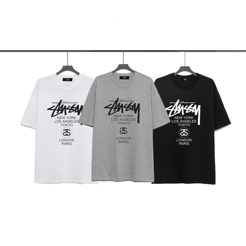 Stussy World Tour Graphic Streetwear T-Shirt Multicolor